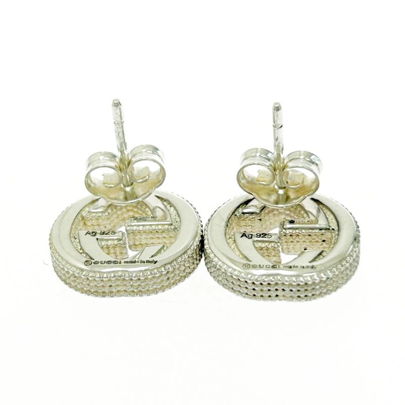 Gucci Silver Interlocking G Earrings 5.7 925 Engraved — view 6