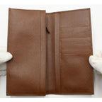 Prada Sapphire Leather Logo Bifold Long Wallet — view 5