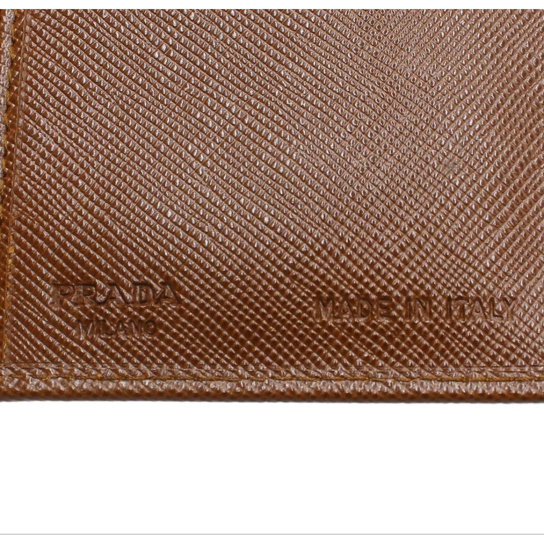 Prada Sapphire Leather Logo Bifold Long Wallet — view 7