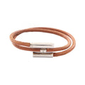 Hermes Bracelet Tourni Tresse Stainless Steel Leather B