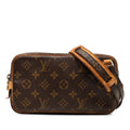 Louis Vuitton Monogram Pochette Marli Bandouliere Crossbody Shoulder Bag Brown