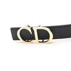 Dior Belt CD Logo Black Leather — view 2