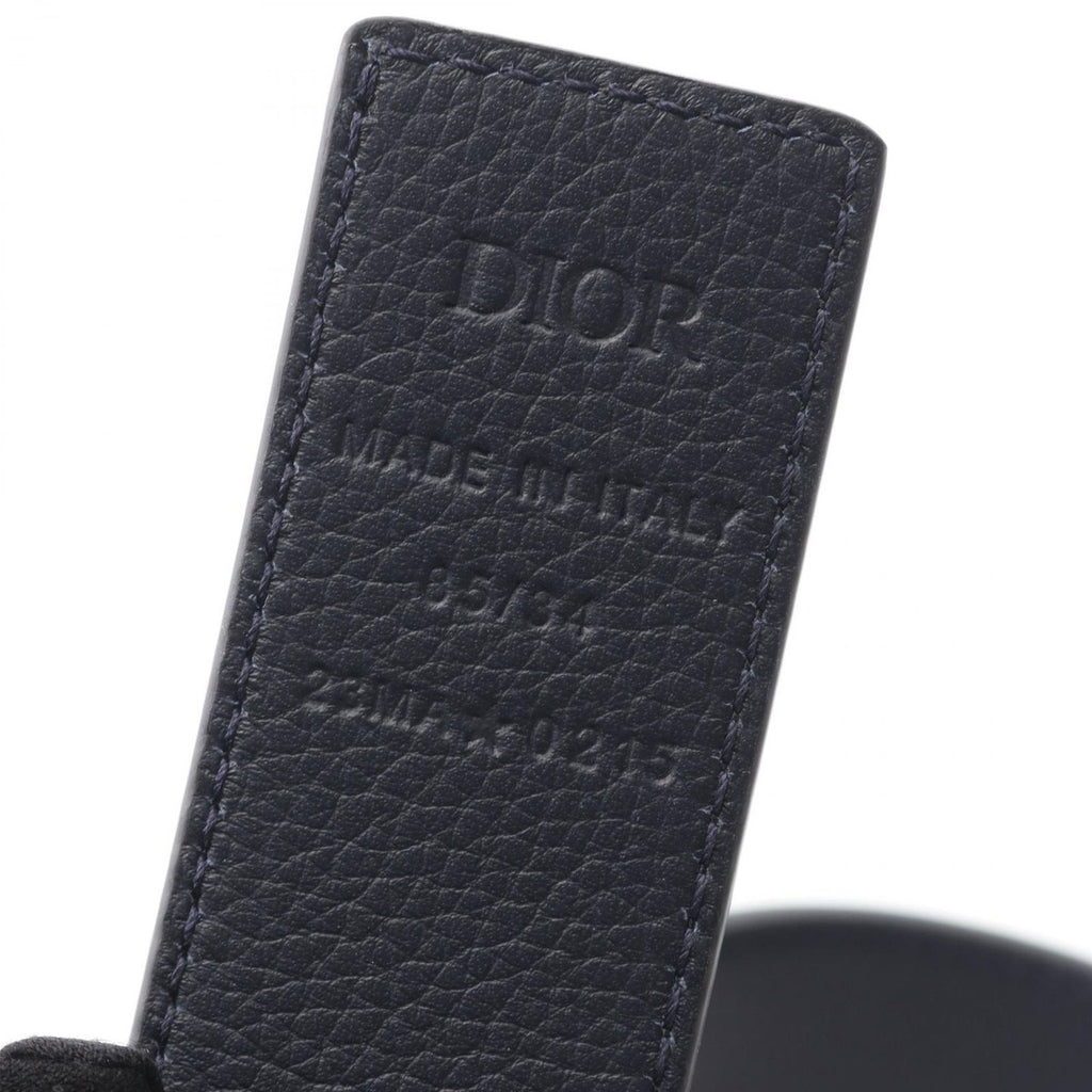 Dior Belt CD Logo Black Leather — view 4