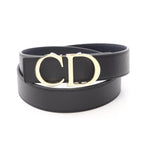 Dior Belt CD Logo Black Leather — view 5