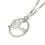 Christian Dior Logo Circle Necklace Silver — view 4