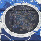 Hermes Carre 90 Legende Brodee Embroidered Legend Silk Blue Scarf 0227 — view 2