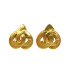 Chanel Coco Mark Vintage 97 P Metal Gold Earrings 0207