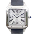 Cartier Santos Dumont XL Watch SS Manual Winding Leather Box Polished
