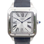 Cartier Santos Dumont XL Watch SS Manual Winding Leather Box Polished
