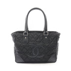 Chanel Tote Paris New York Klein Black Nylon Leather