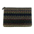 Chanel CC Logo Multicolor Black Silver Tweed Clutch
