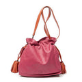 Loewe Bicolor Tassel Flamenco Pink Orange Calfskin Leather Messenger Bag