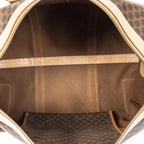 Celine Vintage Travel Boston Brown Tan Macadam Canvas Shoulder Bag — view 9