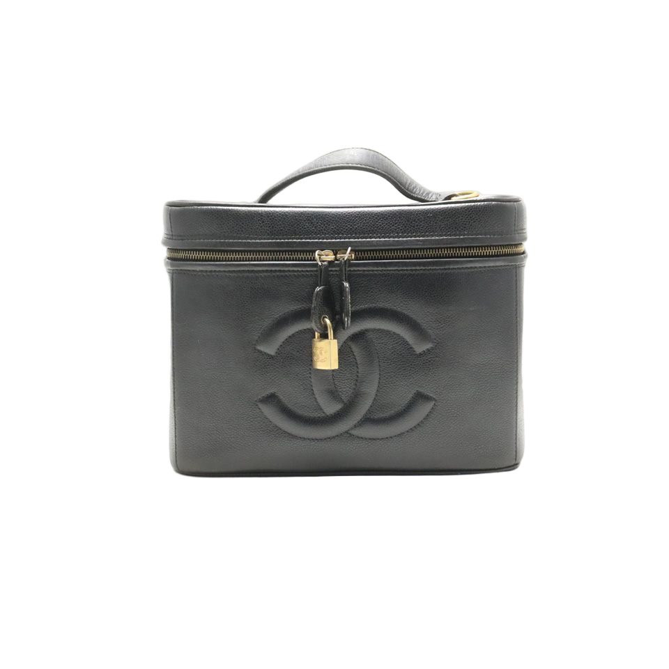 Chanel Bicolor Quilted GD Leather Vanity