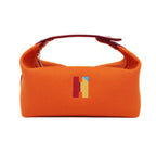 Hermes Brid A Black PM H Pavillon Handbag Orange Silver Hardware