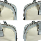 Bottega Veneta Marco Polo Bowling Bag Satchel White Light Blue Bluewhite — view 4