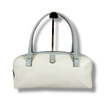 Bottega Veneta Marco Polo Bowling Bag Satchel White Light Blue Bluewhite