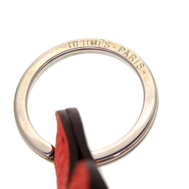 Hermes Petite Ash Leather Orange Brown Key Holder 0046 — view 3