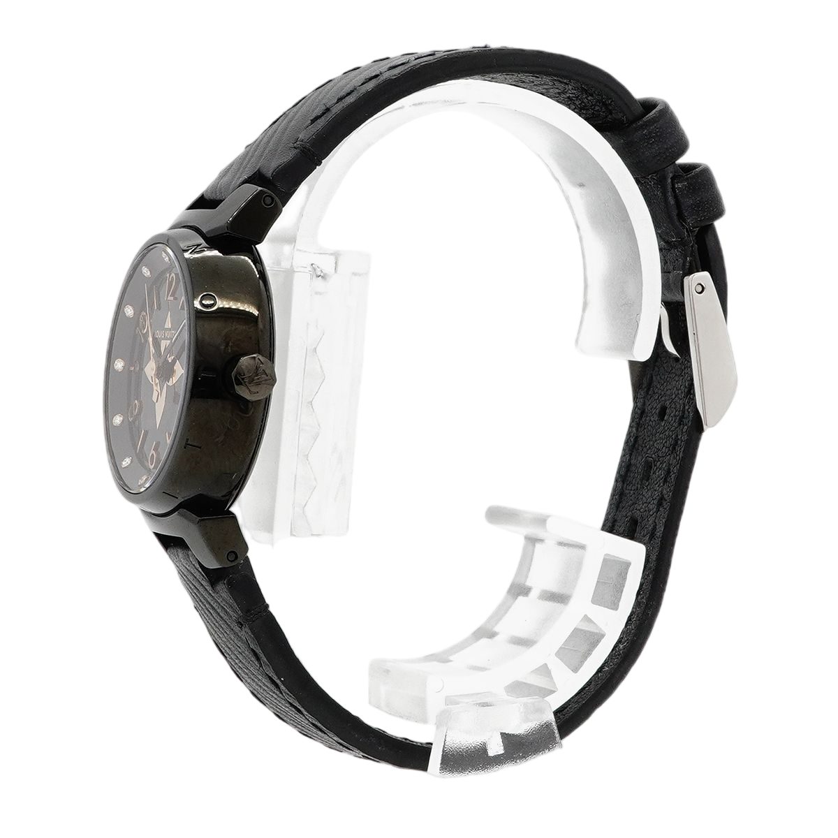 Louis Vuitton Tambourouall Black PM Diamond Dial Watch — view 2