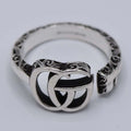 Gucci Ring Double G Key Size 15 5.7 Silver SV 925 Accessories