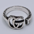 Gucci Ring Double G Key Size 15 5.7 Silver SV 925 Accessories