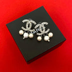 Chanel Coco Mark Motif Plated Rhinestone Faux Pearl 17BK — view 2