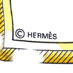 Hermes Carre 90 les Voitures a Transformation Foldable Covered Wagon Silk Beige — view 2
