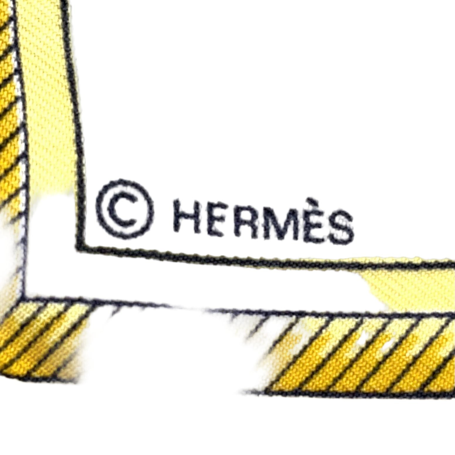 Hermes Carre 90 les Voitures a Transformation Foldable Covered Wagon Silk Beige — view 2
