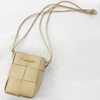 Bottega Veneta Shoulder Cassette Mini Crossbody Bucket Bag Ivory — view 2