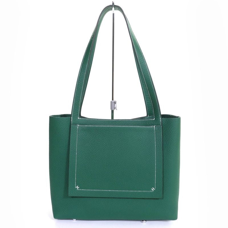 Hermes Cabas Serie 31 Taurillon Clemence Vert Moyen Tote Bag Storage