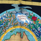 Hermes Scarf Silk Carre 90 le Geographe Geographer Black — view 6