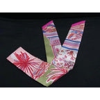 Hermes Reil Dete Twilly Silk Ribbon Scarf Pink Multicolor — view 2
