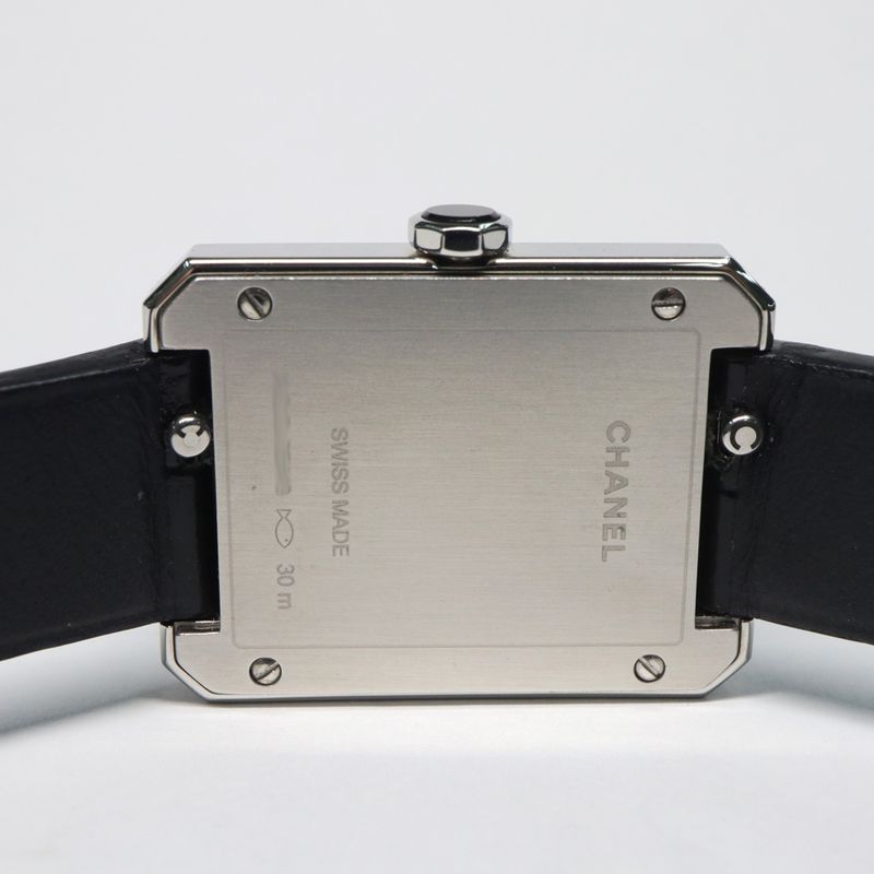 Chanel Boyfriend H6586 Black Diamond Bezel SS Leather Quartz — view 8