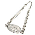 Christian Dior Plate Shape Atelier Logo Metal Silver Chain Bracelet 0102