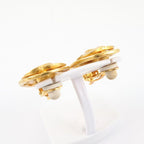 Chanel Oval Vintage Gold Plated 95 a 9.47 g Earrings — view 5
