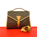 Louis Vuitton Vintage Bel Air Monogram Leather 2-Way Shoulder Bag Brown