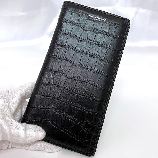 Saint Laurent Folding Long Wallet Black — view 5