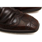 Louis Vuitton Shoes Business Men Leather Dark Brown — view 6