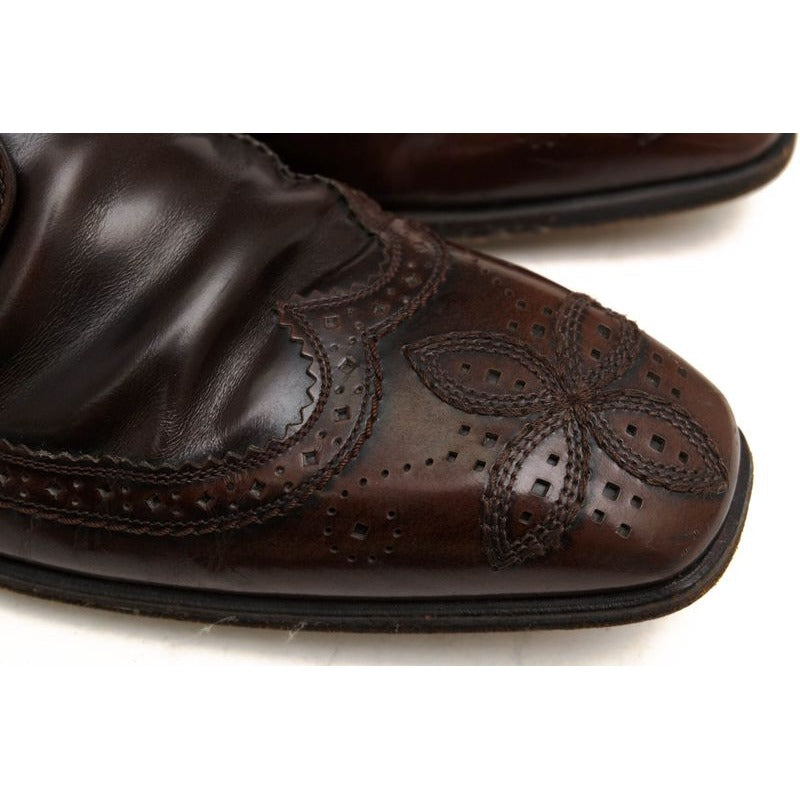 Louis Vuitton Shoes Business Men Leather Dark Brown — view 6
