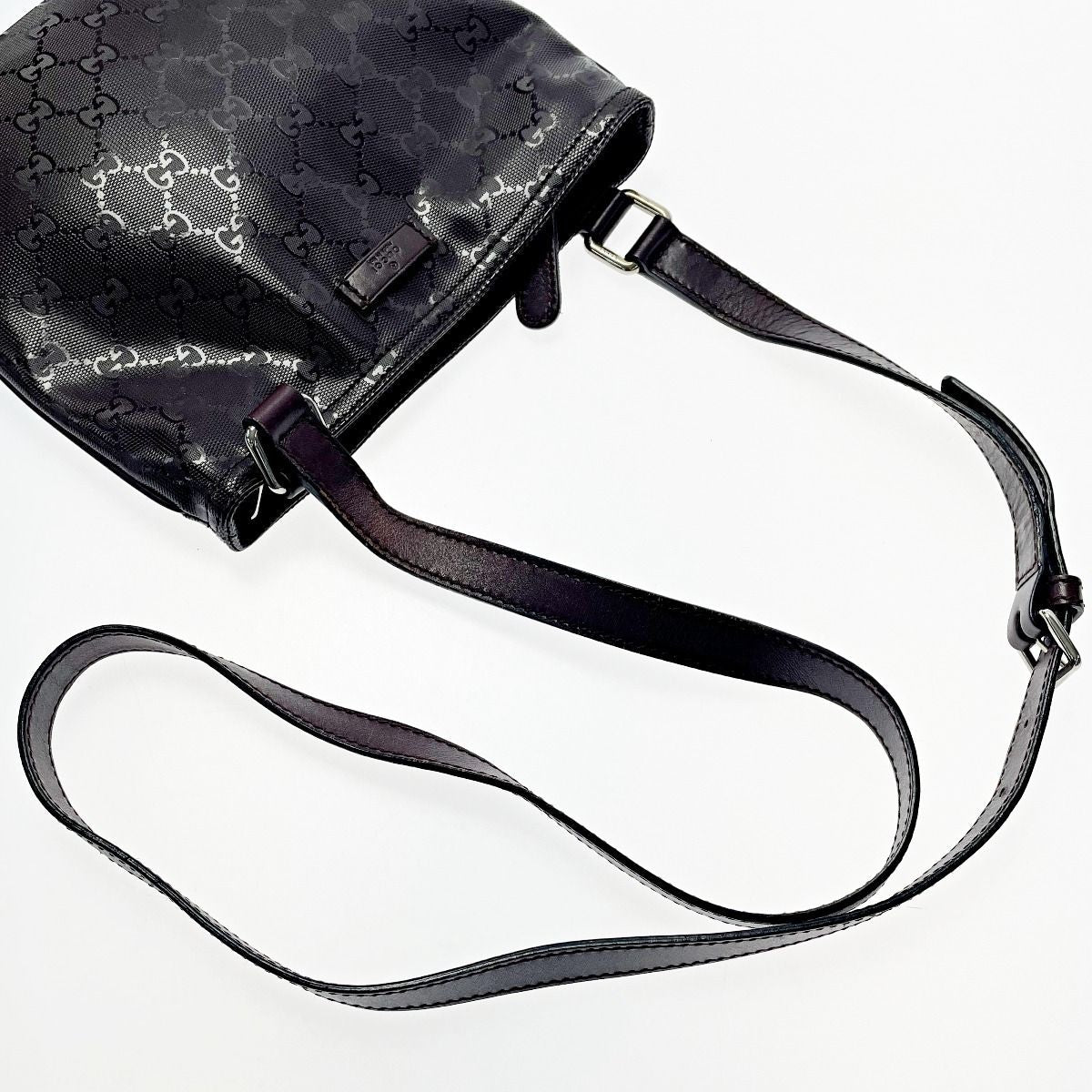 Gucci GG Imprime Brown Shoulder Bag Silver Hardware — view 3