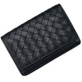 Bottega Veneta Card Case Business Holder Intrecht Leather Black