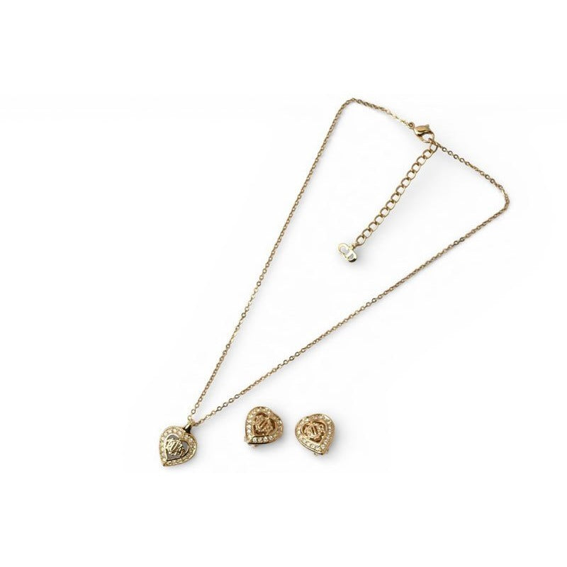 Christian Dior Necklace Earrings Set Vintage Pendant Accessory