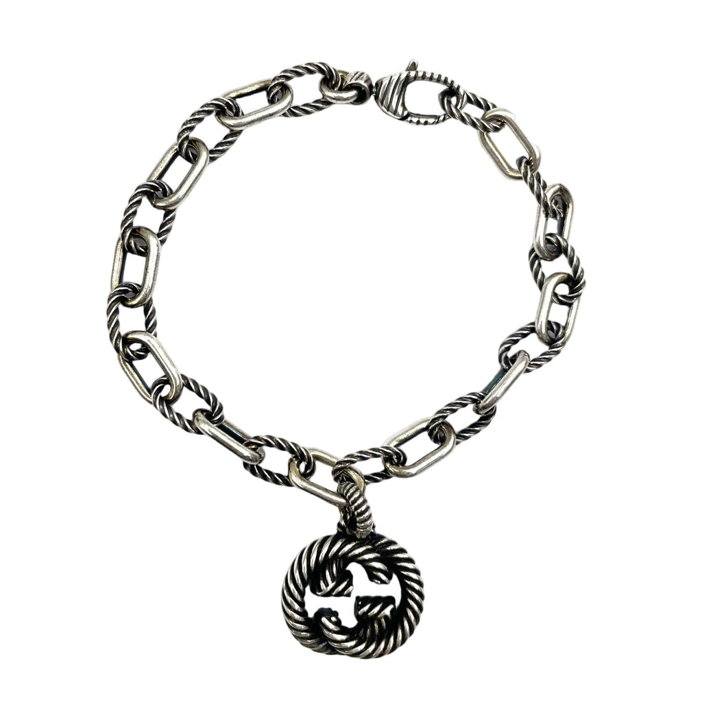 Gucci Interlocking Silver Bracelet — view 2