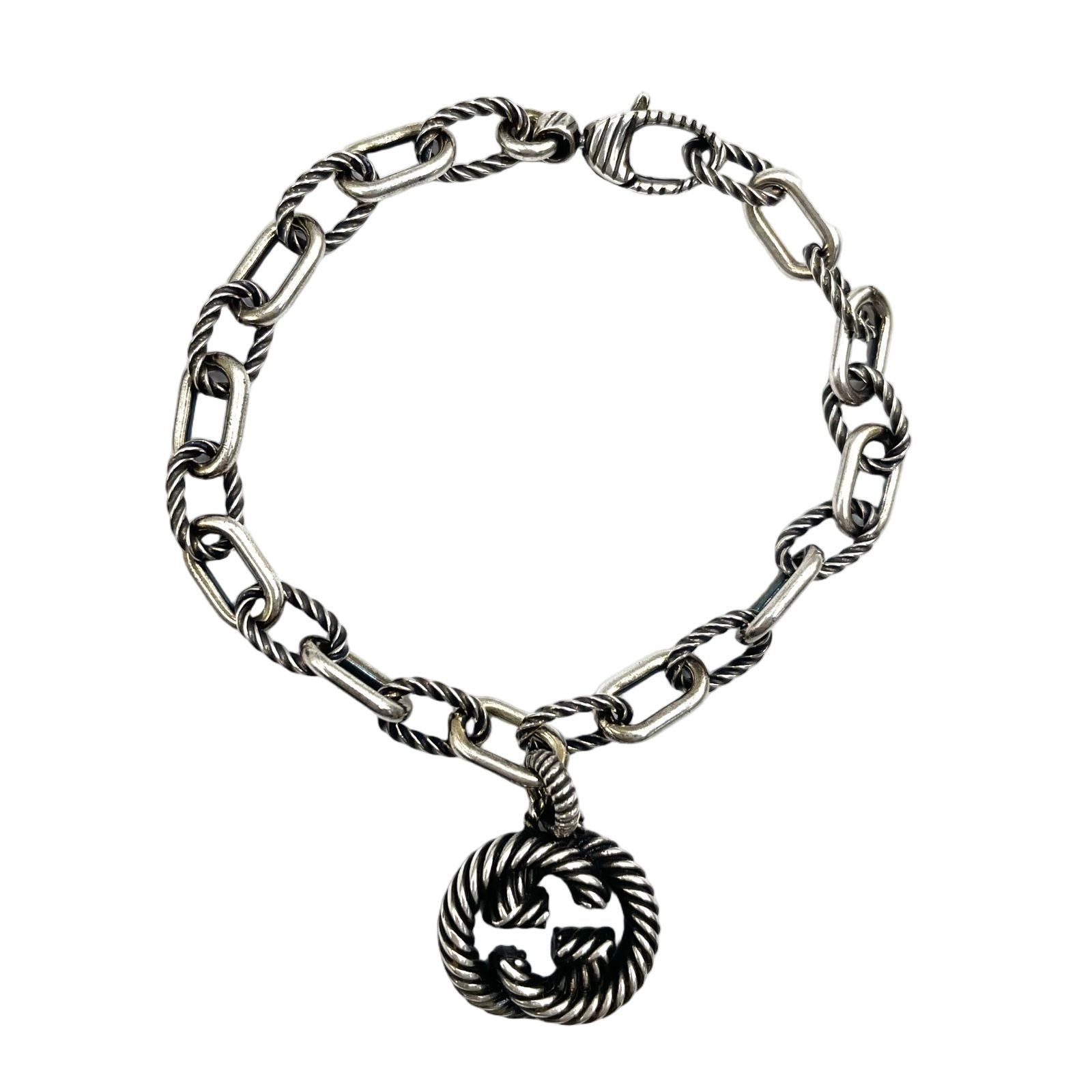 Gucci Interlocking Silver Bracelet — view 2