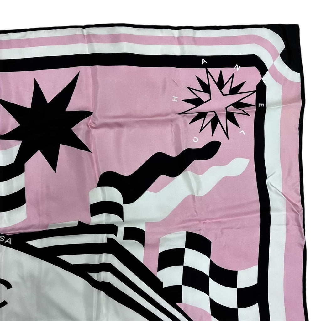 Chanel Large Scarf CC Logo Silk Pink — view 4