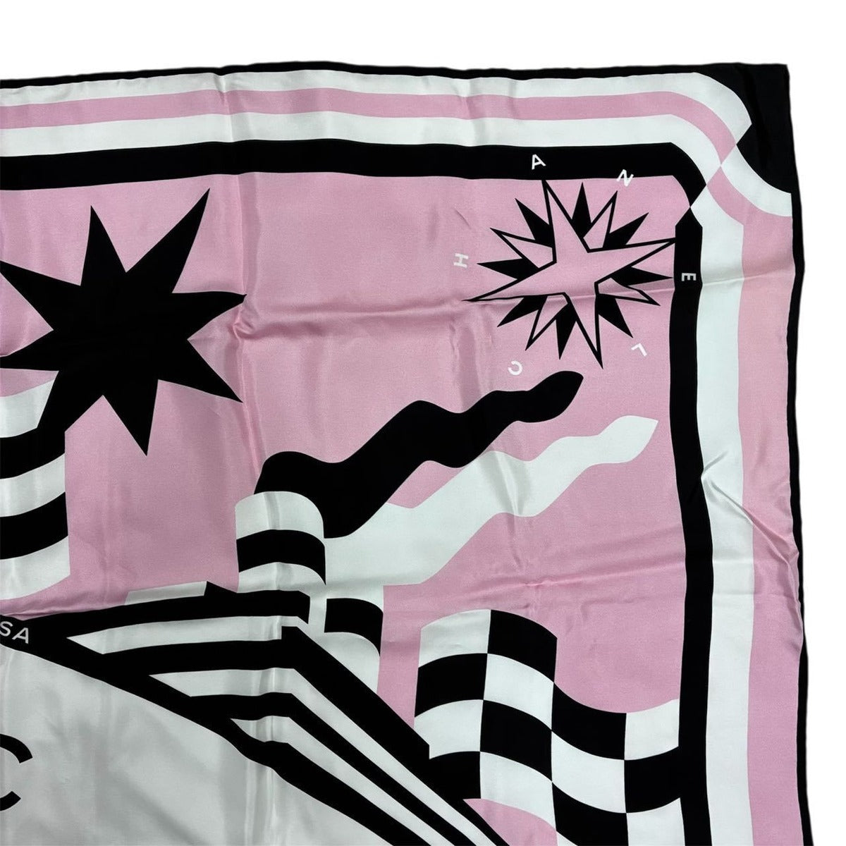Chanel Large Scarf CC Logo Silk Pink — view 4