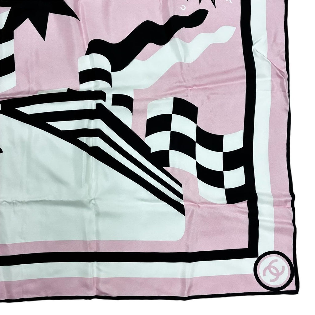 Chanel Large Scarf CC Logo Silk Pink — view 5