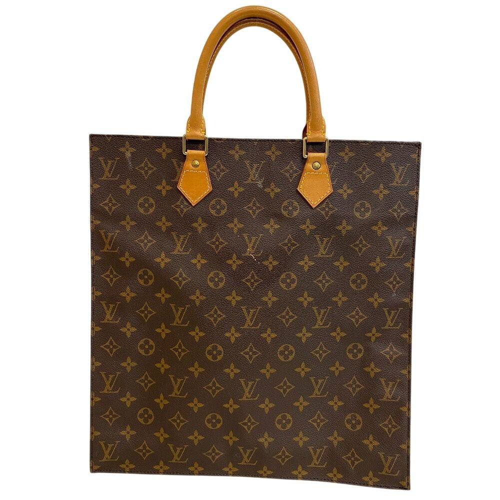 Louis Vuitton A4 Handbag Sac Plat Monogram Tote Brown