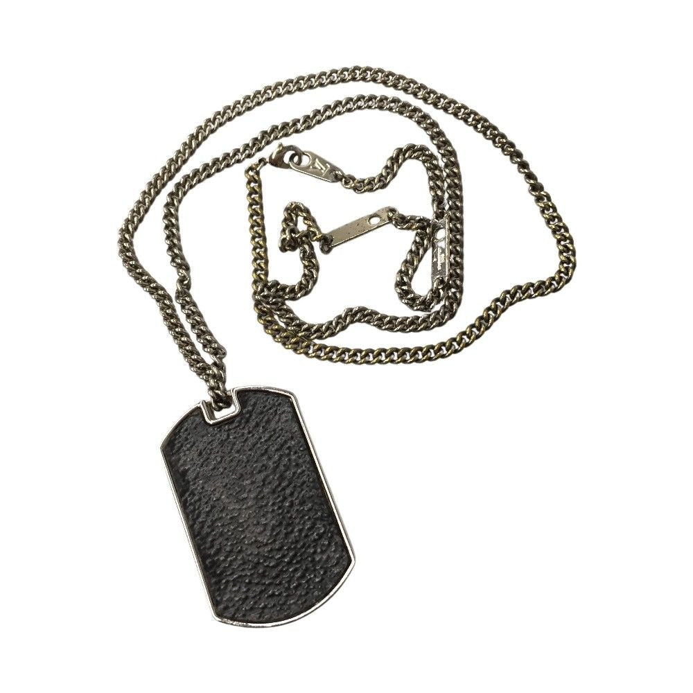 Louis Vuitton Necklace Plaque Monogram Eclipse Di1107