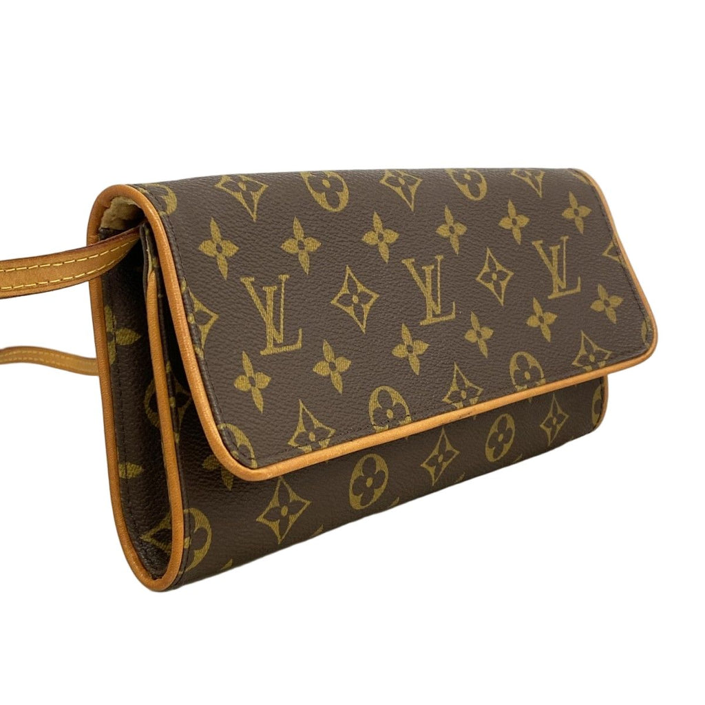 Louis Vuitton Shoulder Bag Monogram Pochette Twin GM Brown — view 2